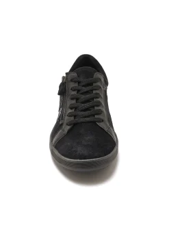 Online Derbies cuir détails imitation reptile Femme Baskets, Derbies