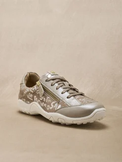 Online Derbies cuir motifs brillants Femme Baskets, Derbies