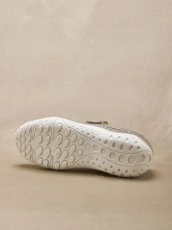 Online Derbies cuir motifs brillants Femme Baskets, Derbies