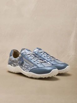 Hot Derbies cuir motifs brillants Femme Baskets, Derbies