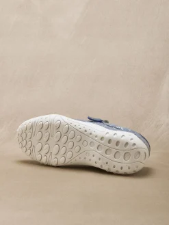 Hot Derbies cuir motifs brillants Femme Baskets, Derbies