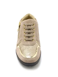 Sale Derbies détails métallisés zip et lacets Femme Baskets, Derbies