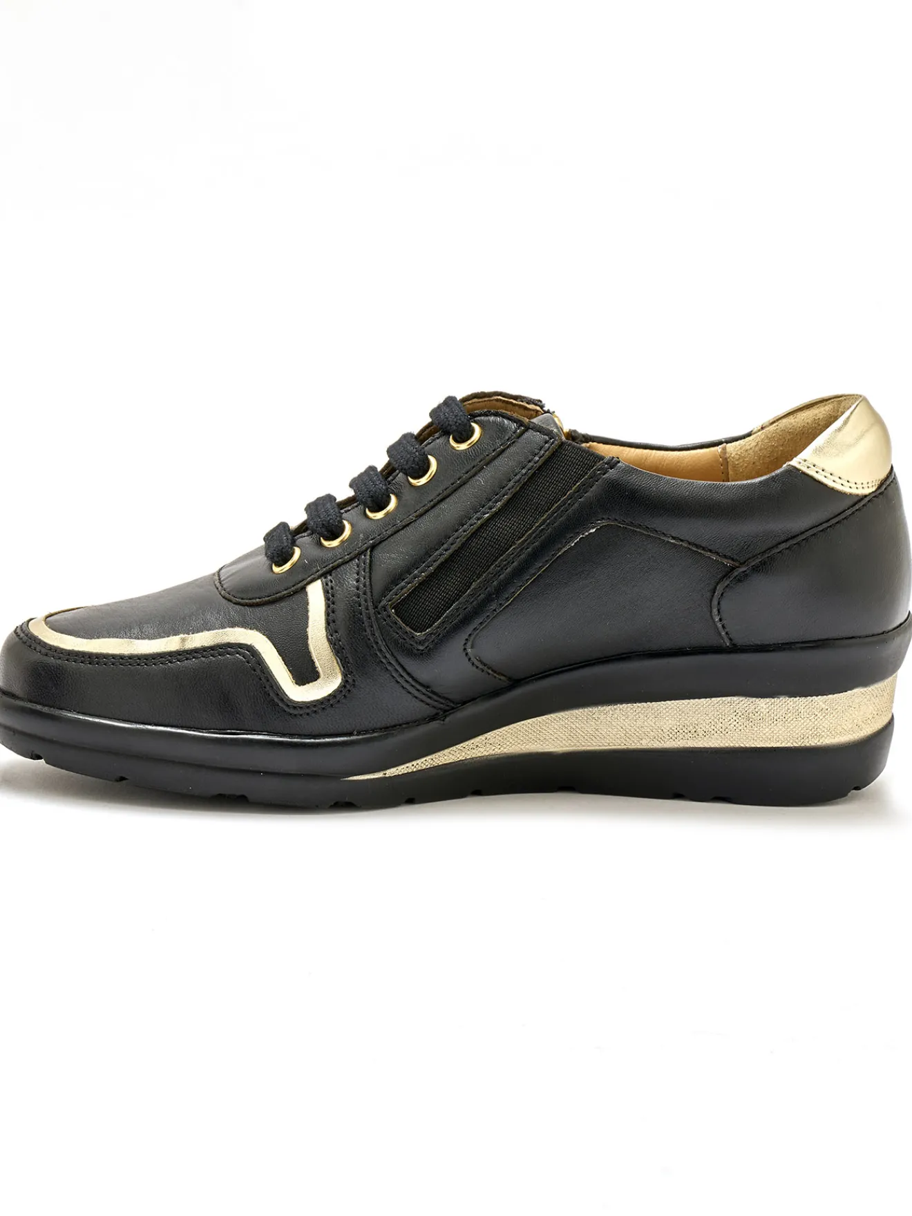 New Derbies détails métallisés zip et lacets Femme Baskets, Derbies