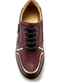 Online Derbies détails métallisés zip et lacets Femme Baskets, Derbies