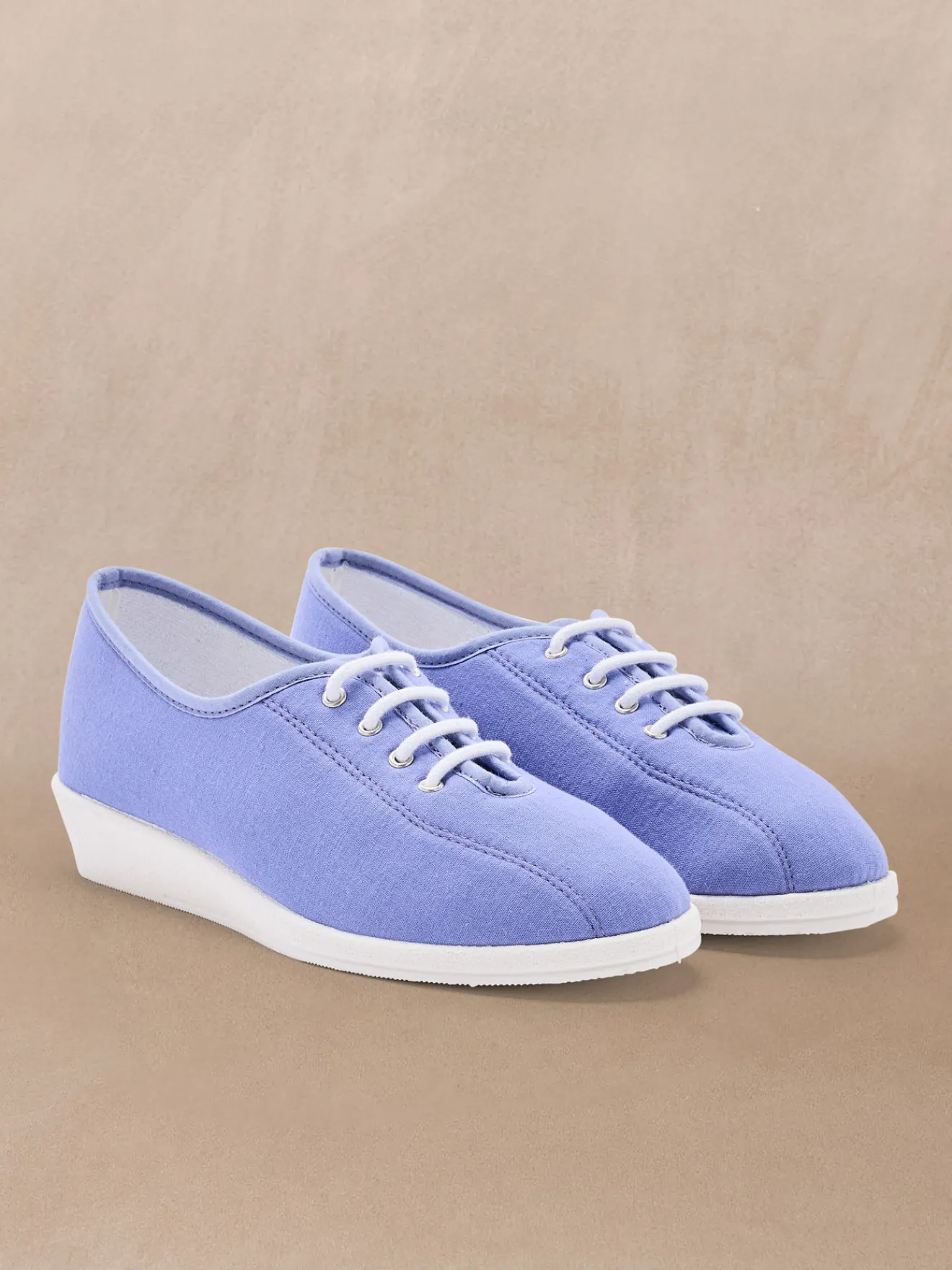 Derbies en toile intérieur éponge Femme Chaussures En Toile