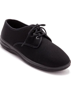 Clearance Derbies grande largeur Femme Chaussures En Toile