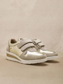 Hot Derbies tout cuir à scratchs Femme Baskets, Derbies