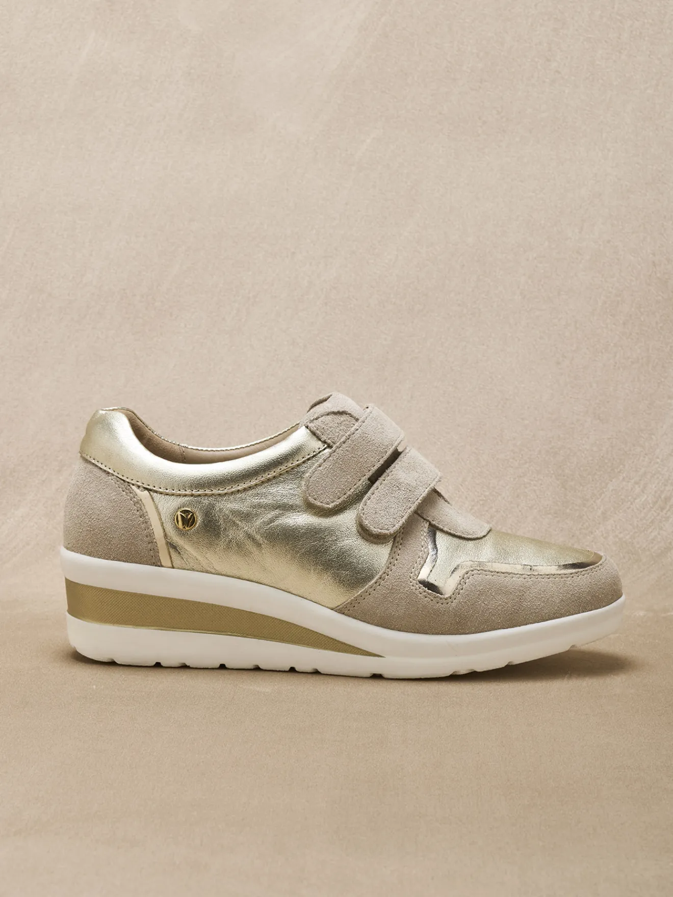 Hot Derbies tout cuir à scratchs Femme Baskets, Derbies