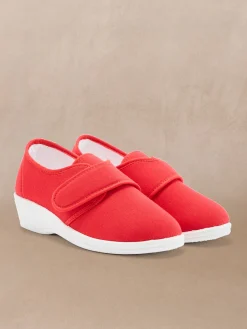 Outlet Derbies ultra-souples à patte scratch Femme Chaussures En Toile