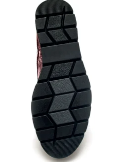 Hot Derbies vernis façon croco Femme Baskets, Derbies