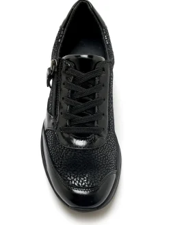 Best Derbies zip côté et lacets Femme Baskets, Derbies