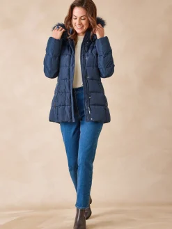 Clearance Doudoune à capuche amovible Femme Manteau, Parka