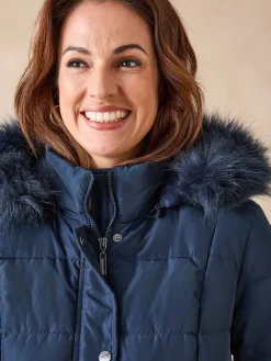 Clearance Doudoune à capuche amovible Femme Manteau, Parka