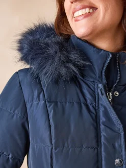 Clearance Doudoune à capuche amovible Femme Manteau, Parka