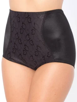 Clearance Gaine-culotte plastron en maille brodée Gaine