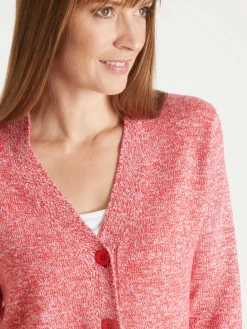 New Gilet classique en maille chinée Femme Gilet