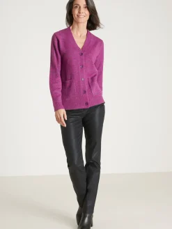 Discount Gilet classique en maille chinée Femme Gilet