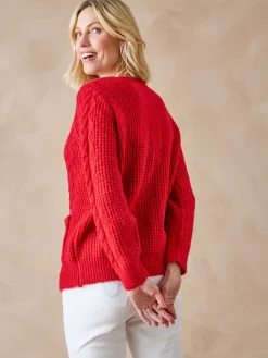 Outlet Gilet en maille fantaisie Femme Gilet