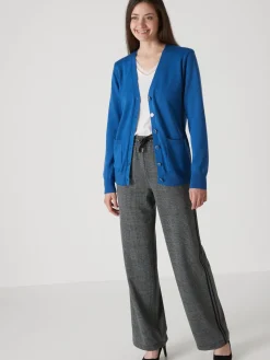 Online Gilet encolure V 50% laine mérinos Femme Gilet