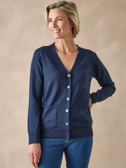 Best Gilet encolure V 50% laine mérinos Femme Gilet