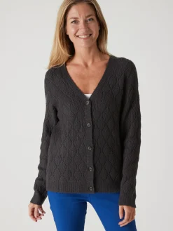 Hot Gilet maille fantaisie Femme Gilet