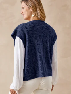 Discount Gilet sans manches avec laine Femme Gilet