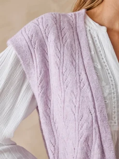 Gilet sans manches avec laine Femme Gilet