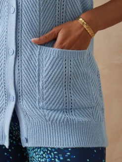 Best Gilet sans manches point ajouré Femme Gilet