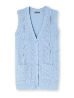 Best Gilet sans manches point ajouré Femme Gilet