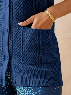 Online Gilet sans manches point ajouré Femme Gilet