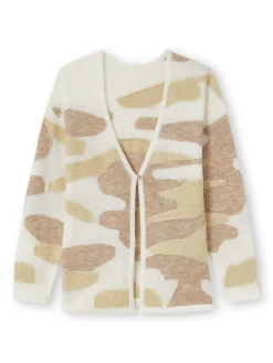 Sale Gilet V jacquard intarsia Femme Gilet