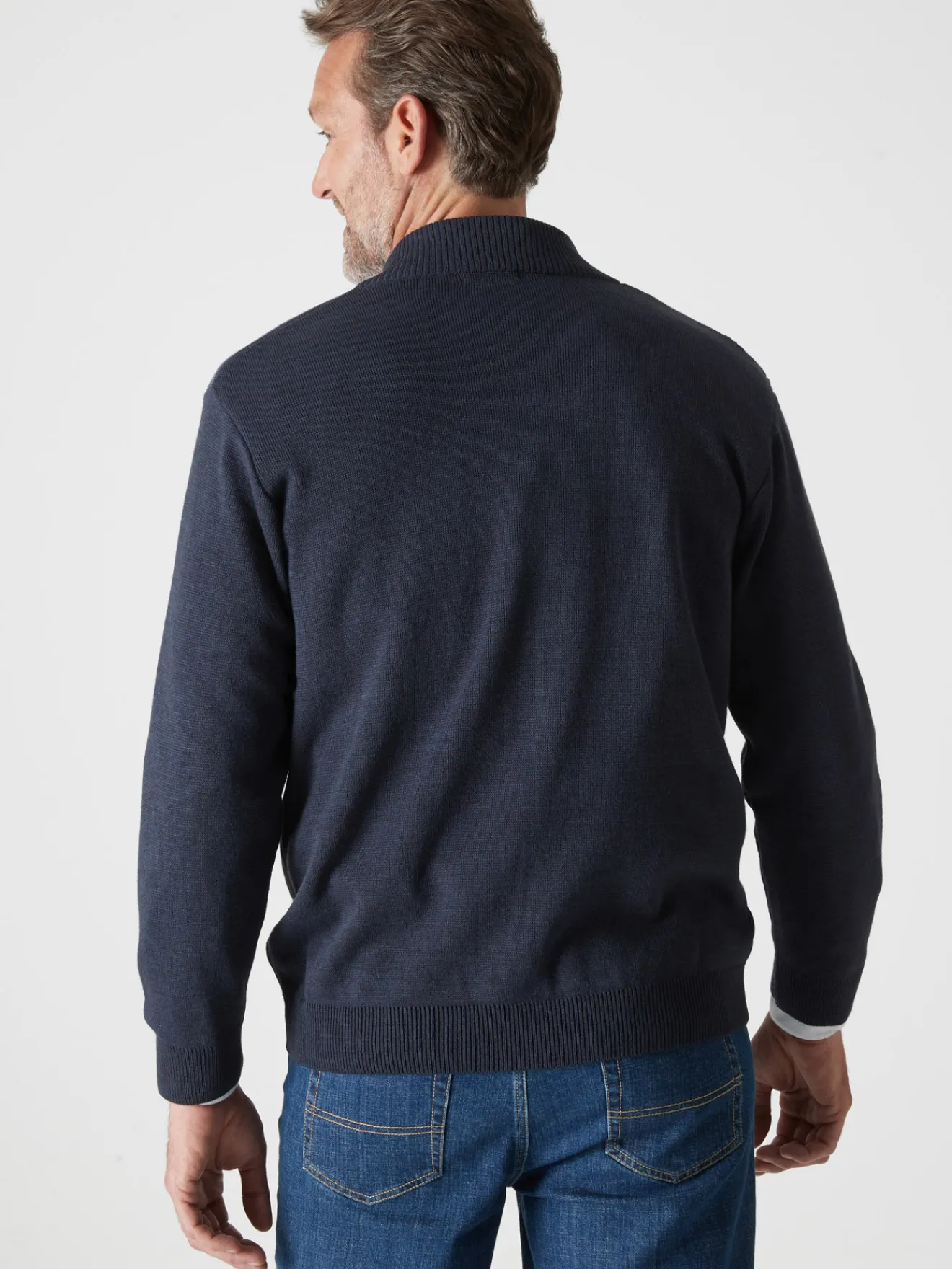 New Gilet zippé avec laine Homme Gilet, Cardigan