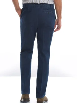 Hot Jean droit confort ceinture élastiquée Homme Pantalon|Jean