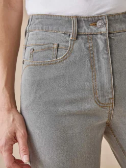 Clearance Jean droit taille haute stretch Femme Jean|Pantalon