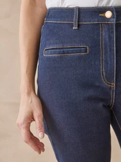 Jean élastiqué bas évasé stature +1.60m Femme Jean|Pantalon