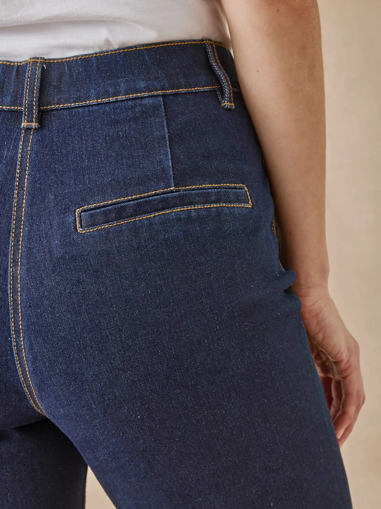Jean élastiqué bas évasé stature +1.60m Femme Jean|Pantalon
