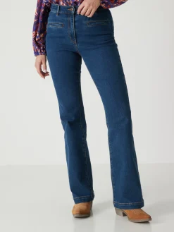 Hot Jean élastiqué bas évasé stature +1.60m Femme Jean|Pantalon