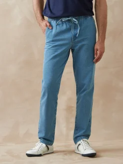 Discount Jean élastiqué denim léger Homme Pantalon