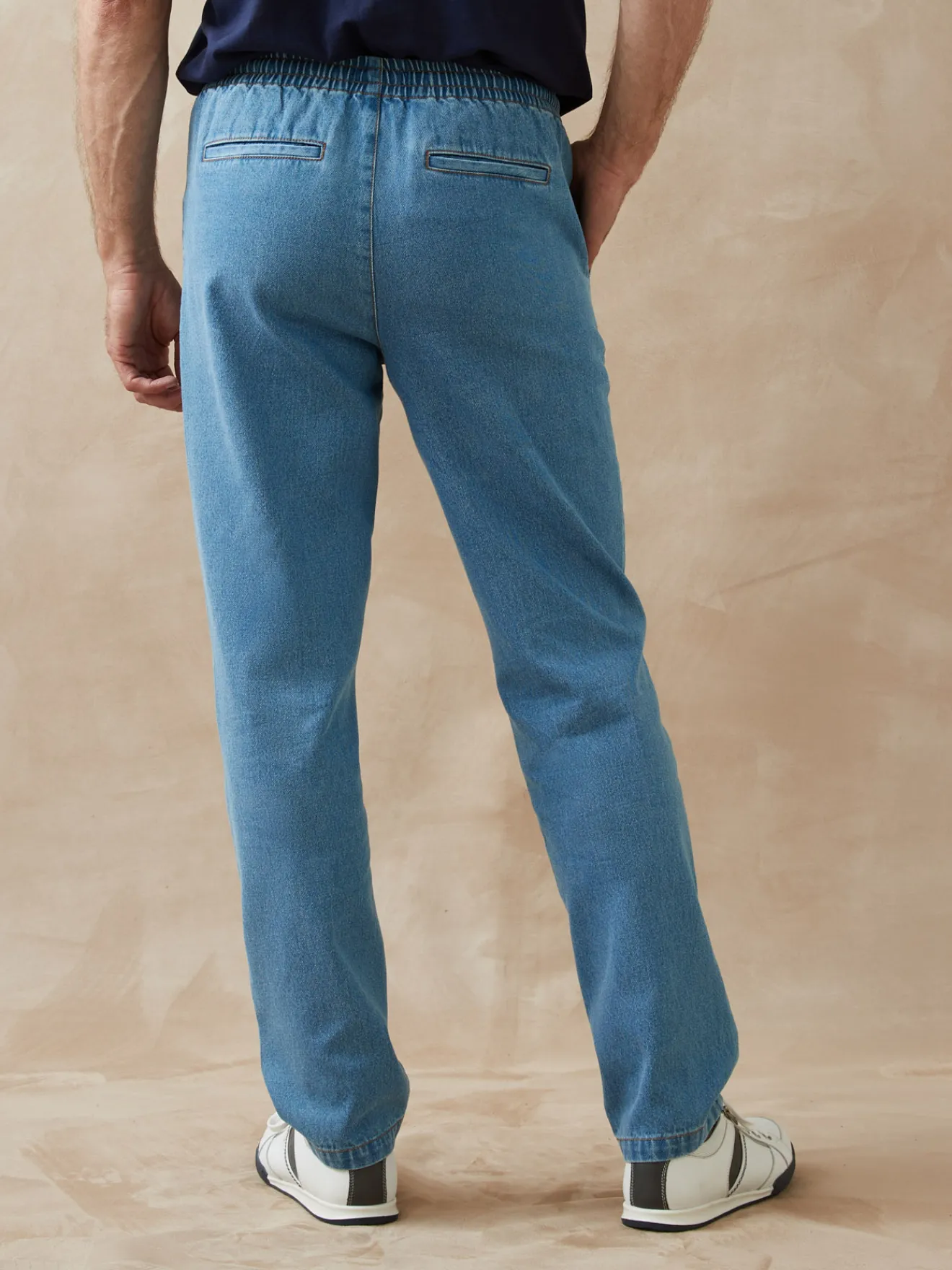 Discount Jean élastiqué denim léger Homme Pantalon