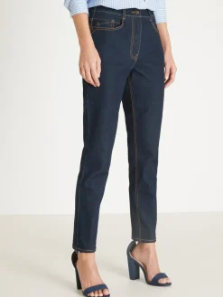Clearance Jean 7/8ème taille haute Femme Pantalon|Jean