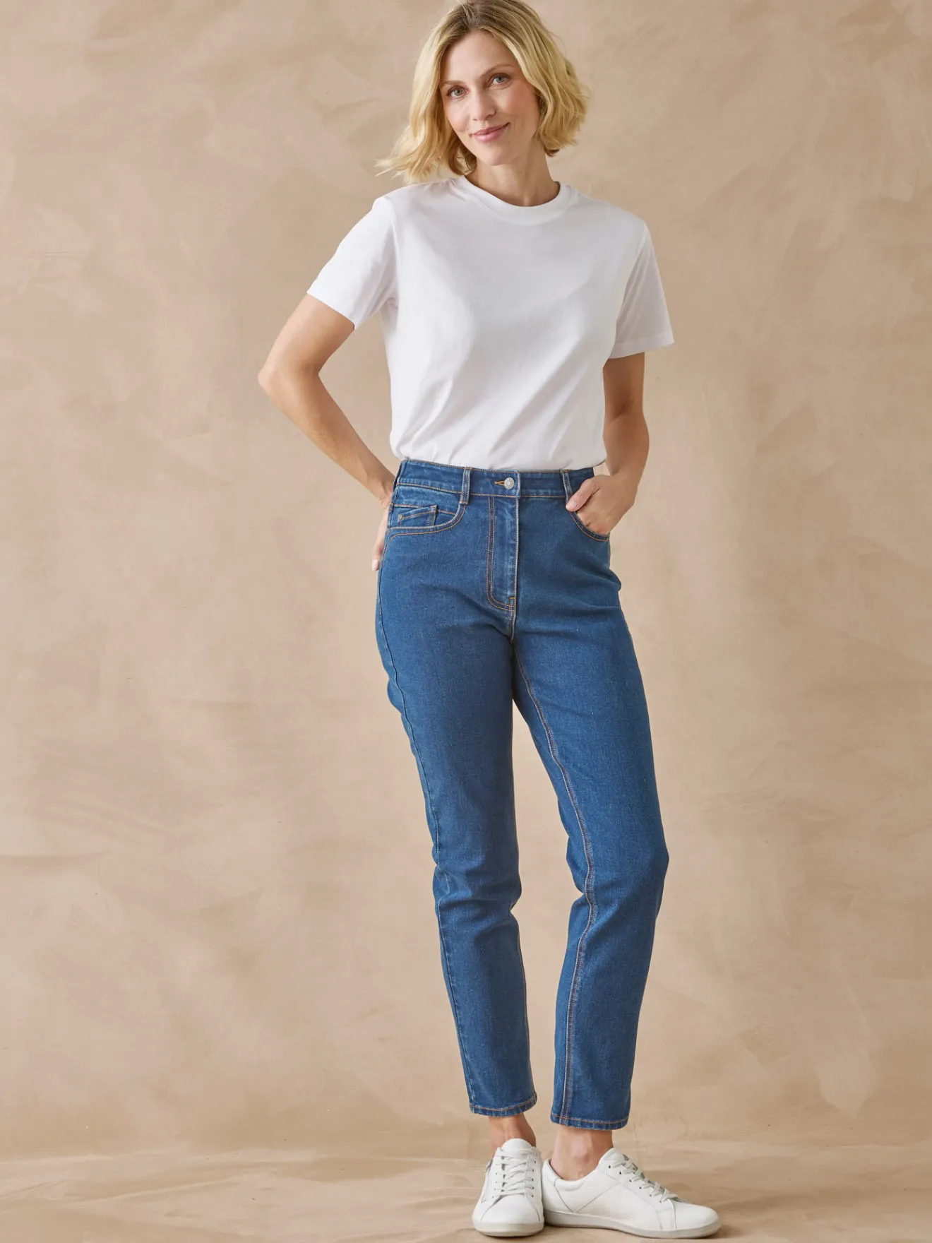 Sale Jean 7/8ème taille haute Femme Jean|Pantalon
