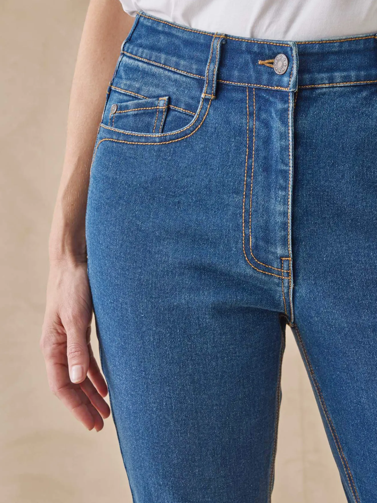 Sale Jean 7/8ème taille haute Femme Jean|Pantalon
