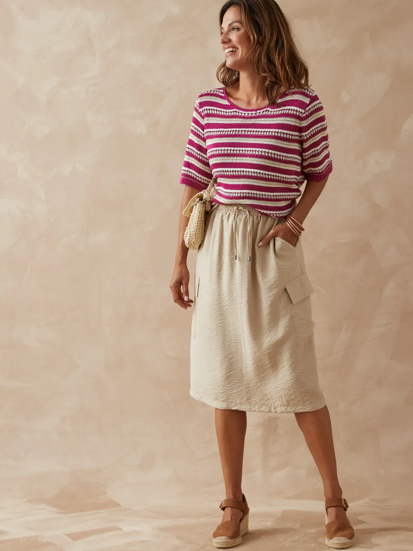 Clearance Jupe cargo élastiquée Femme Jupe