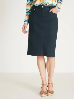 Outlet Jupe droite 5 poches extensible Femme Jupe