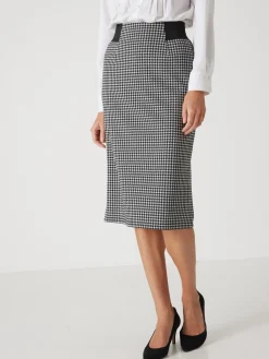 Jupe droite élastiquée Femme Jupe