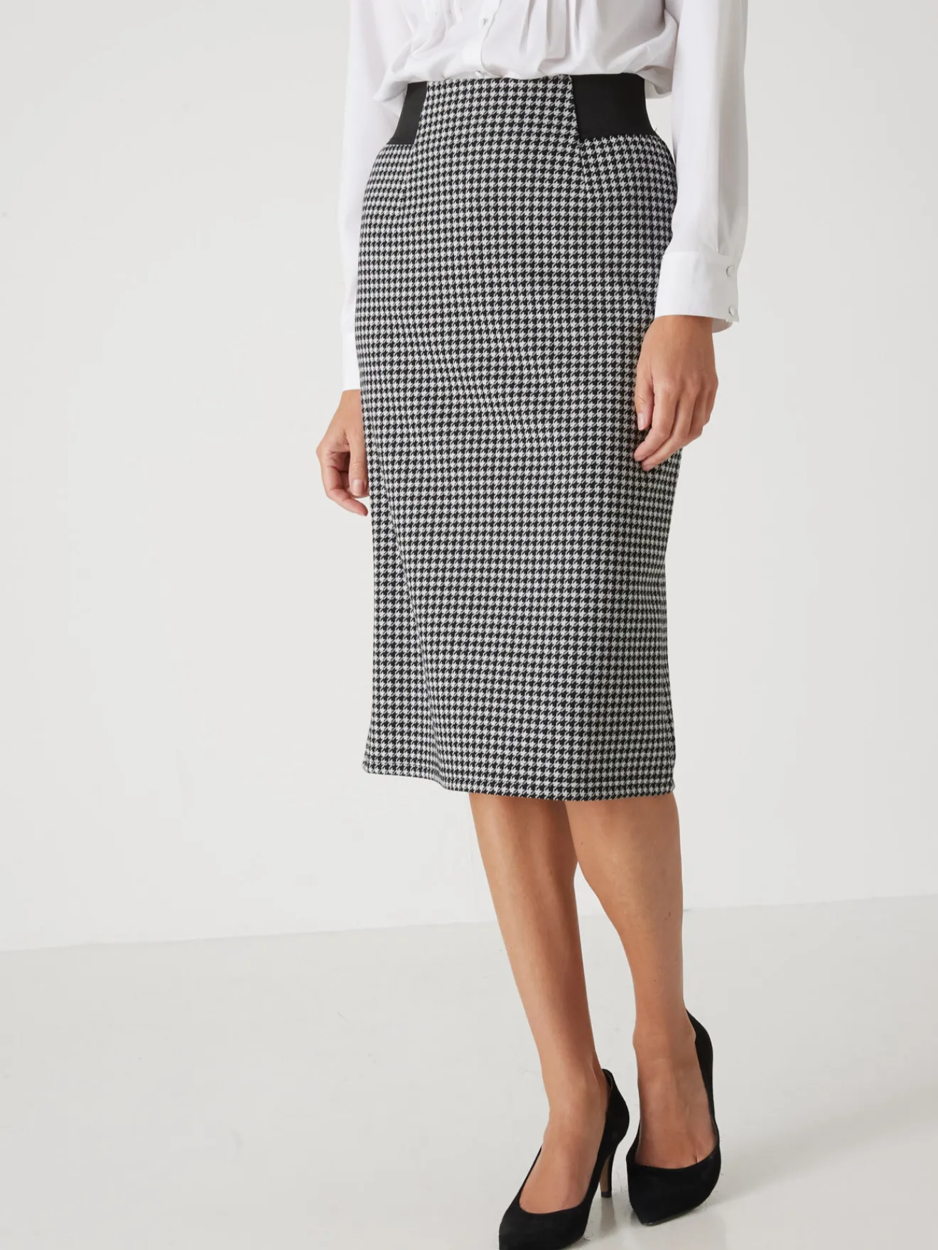 Jupe droite élastiquée Femme Jupe