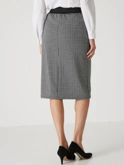 Jupe droite élastiquée Femme Jupe