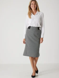 Jupe droite élastiquée Femme Jupe