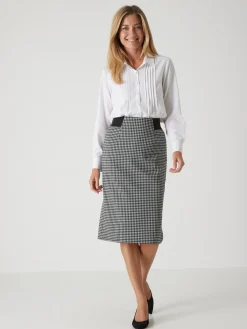 Jupe droite élastiquée Femme Jupe