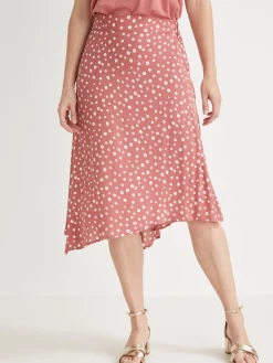 Jupe élastiquée asymétrique Femme Jupe